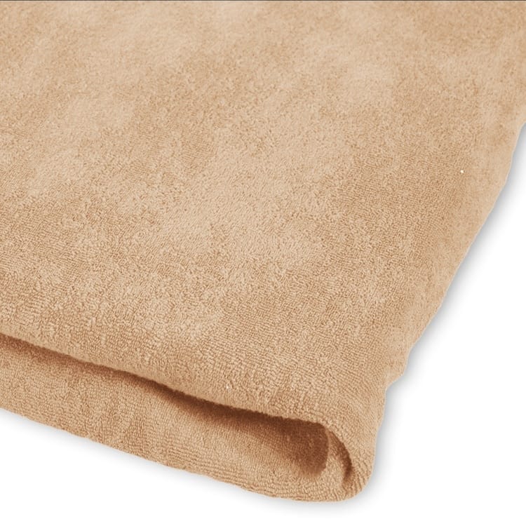 Badstof Hoeslaken Massagetafel Lichtbruin zonder uitsparing ZENGROWTH