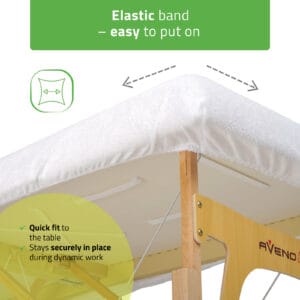 Badstof Hoeslaken Set voor Massagetafels 60x165 Wit - Afbeelding 4