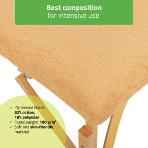 Badstof Hoeslaken voor Massagetafel 60x165 cm Beige - Afbeelding 2