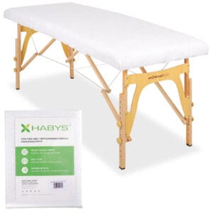 Badstof Hoeslaken voor Massagetafel 60x165 cm wit
