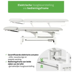 Fortis 2 ERGO behandelbank elektrisch met voetbediening lichtgrijs - Afbeelding 4