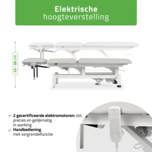 Fortis 5 ERGO Behandelingstafel met Elektrische Hoogteverstelling en ERGO Kussen Lichtgrijs - Afbeelding 9