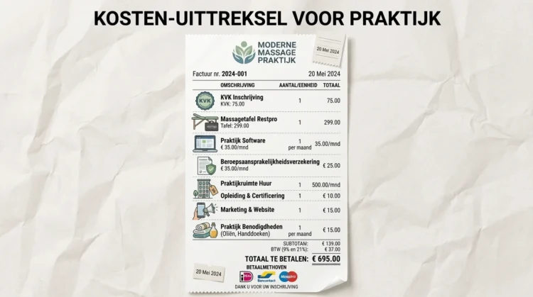 Kostenoverzicht massagepraktijk: 8 startkosten